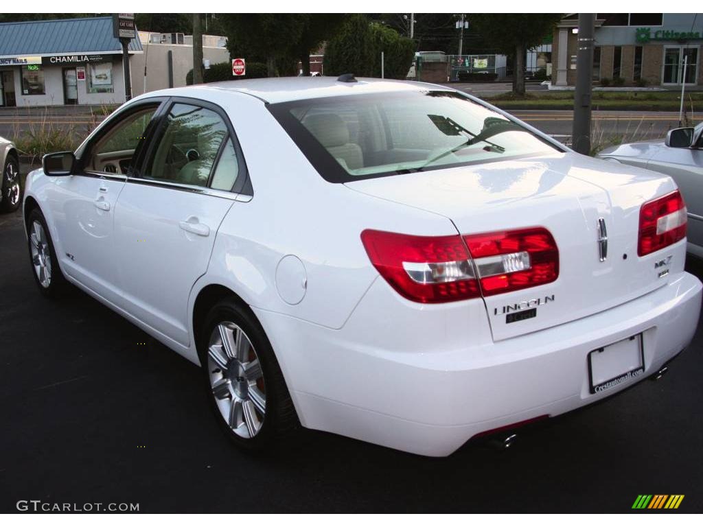 2007 MKZ AWD Sedan - Oxford White / Sand photo #5