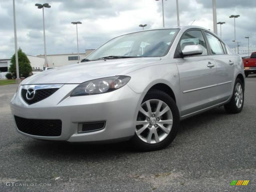 2007 MAZDA3 i Sport Sedan - Sunlight Silver Metallic / Black photo #1