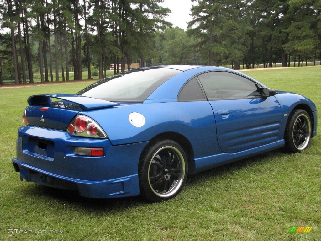 2003 Eclipse GTS Coupe - Flash Blue Pearl / Sand Blast photo #5