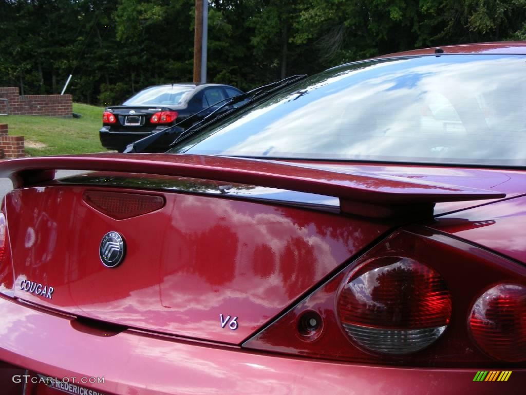 2002 Cougar V6 Coupe - Laser Red Tinted Metallic / Dark Graphite photo #14