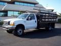 1999 Oxford White Ford F450 Super Duty XL Regular Cab Dually Chassis Stake Truck  photo #1