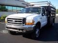 1999 Oxford White Ford F450 Super Duty XL Regular Cab Dually Chassis Stake Truck  photo #7