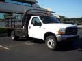 1999 Oxford White Ford F450 Super Duty XL Regular Cab Dually Chassis Stake Truck  photo #15