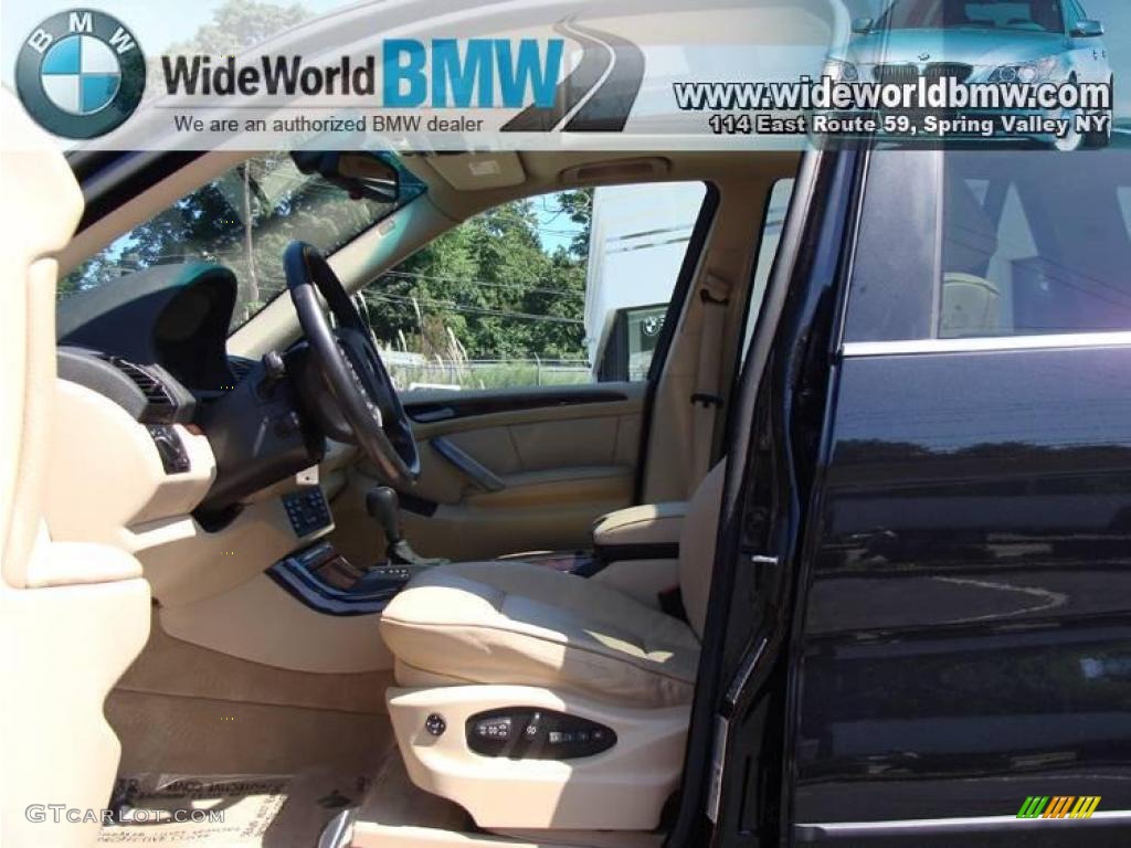 2006 X5 4.4i - Jet Black / Beige photo #5