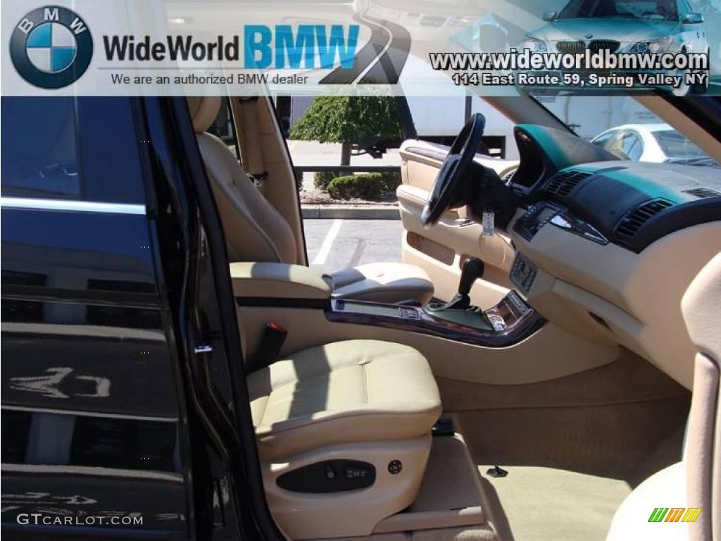2006 X5 4.4i - Jet Black / Beige photo #6