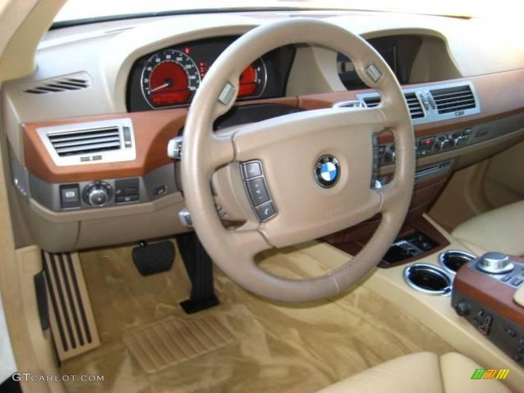 2006 7 Series 750Li Sedan - Alpine White / Beige Nasca Leather photo #13