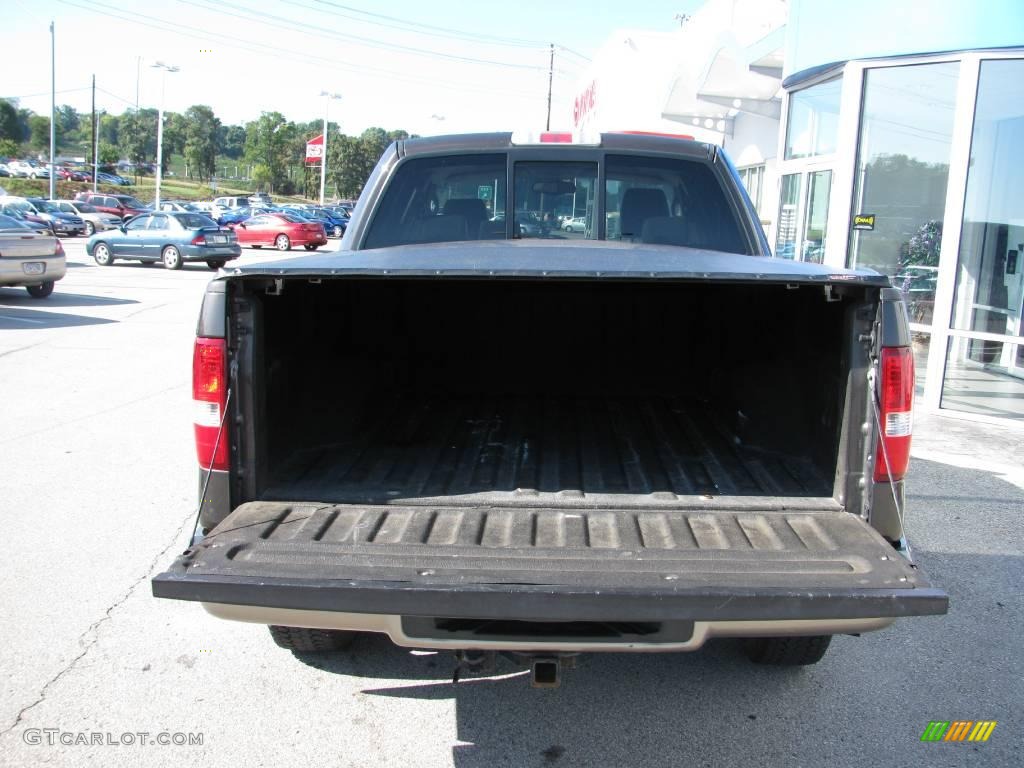 2005 F150 Lariat SuperCrew 4x4 - Dark Stone Metallic / Tan photo #5