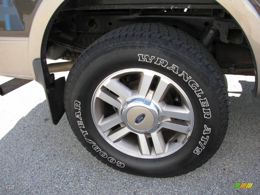 2005 F150 Lariat SuperCrew 4x4 - Dark Stone Metallic / Tan photo #7