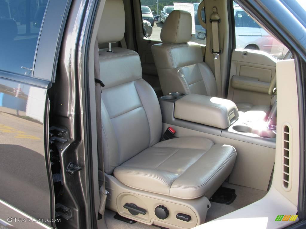 2005 F150 Lariat SuperCrew 4x4 - Dark Stone Metallic / Tan photo #11