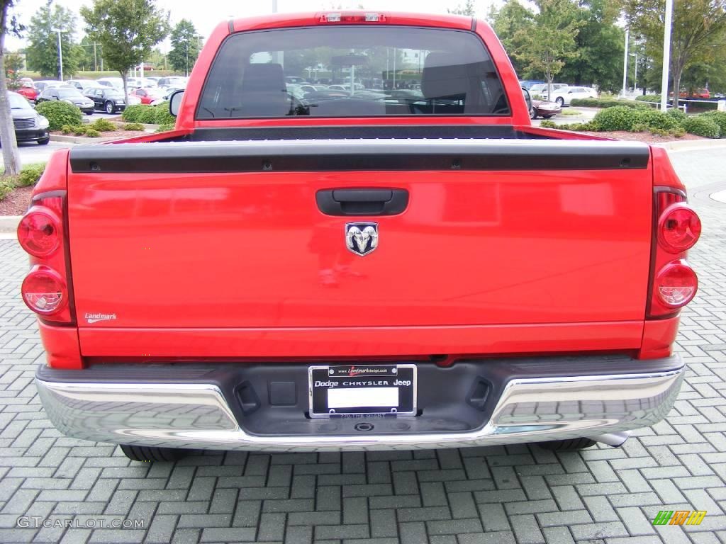 2008 Ram 1500 SXT Regular Cab - Flame Red / Medium Slate Gray photo #4