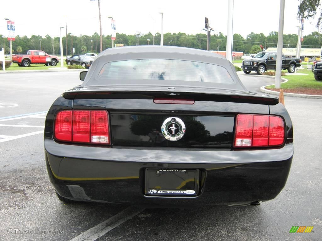 2008 Mustang V6 Premium Convertible - Black / Medium Parchment photo #4