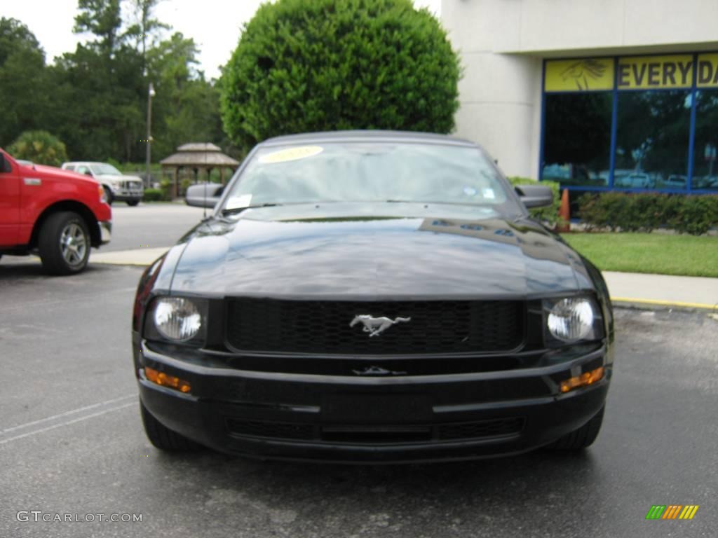 2008 Mustang V6 Premium Convertible - Black / Medium Parchment photo #8