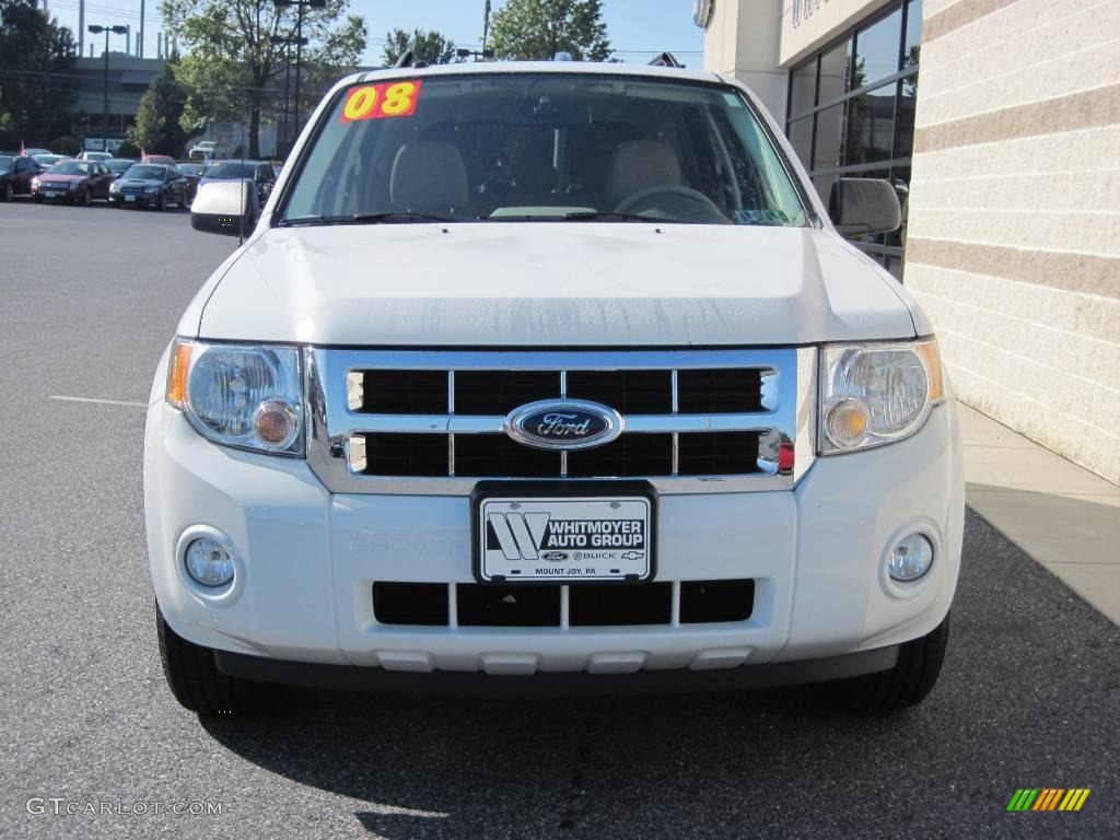 2008 Escape XLT V6 4WD - Oxford White / Stone photo #2