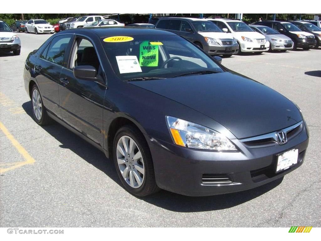 2007 Accord SE V6 Sedan - Graphite Pearl / Gray photo #1