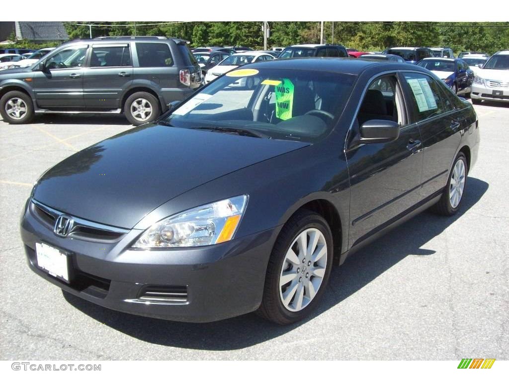 2007 Accord SE V6 Sedan - Graphite Pearl / Gray photo #21