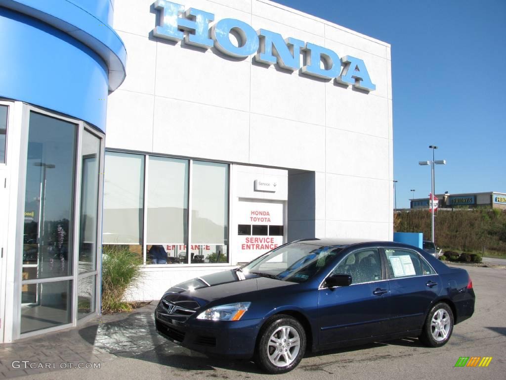 2007 Accord SE Sedan - Royal Blue Pearl / Gray photo #1