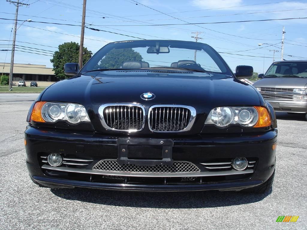 2001 3 Series 330i Convertible - Jet Black / Black photo #3
