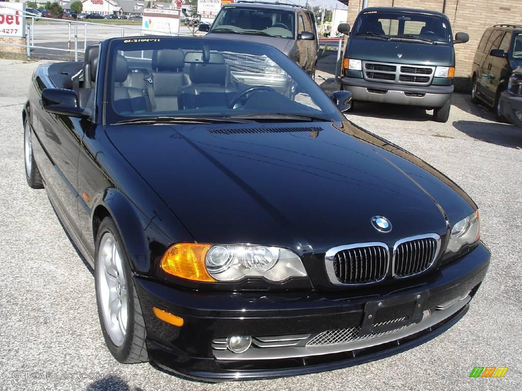2001 3 Series 330i Convertible - Jet Black / Black photo #4