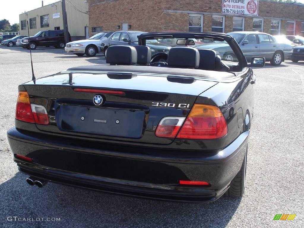 2001 3 Series 330i Convertible - Jet Black / Black photo #6