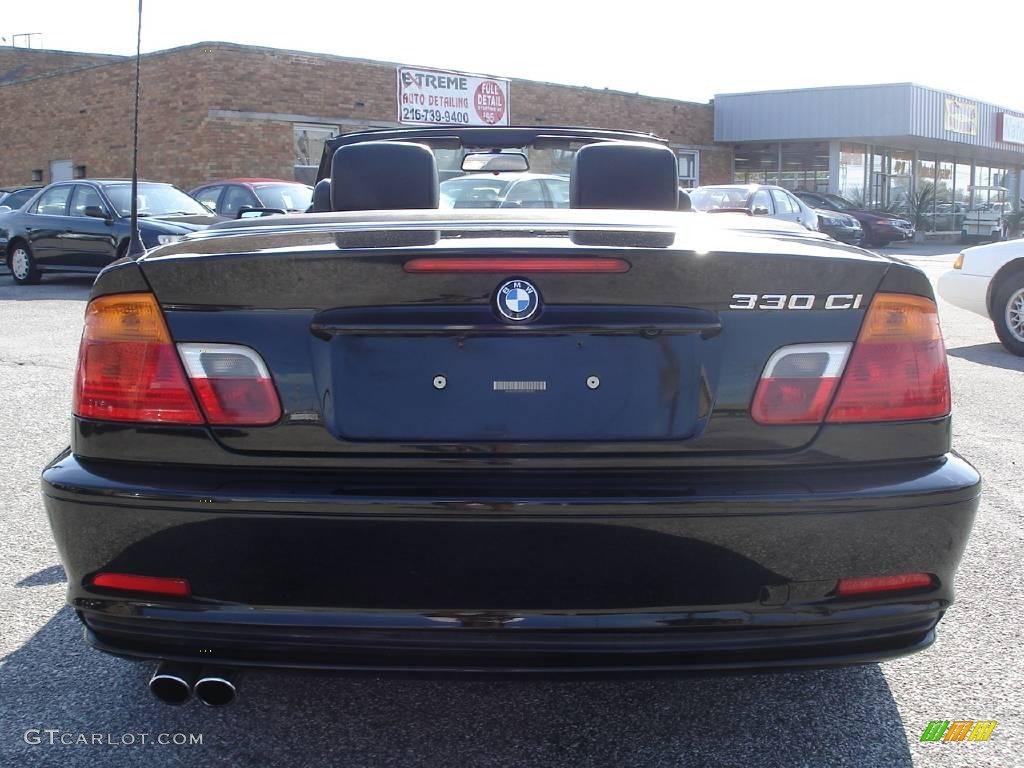 2001 3 Series 330i Convertible - Jet Black / Black photo #7