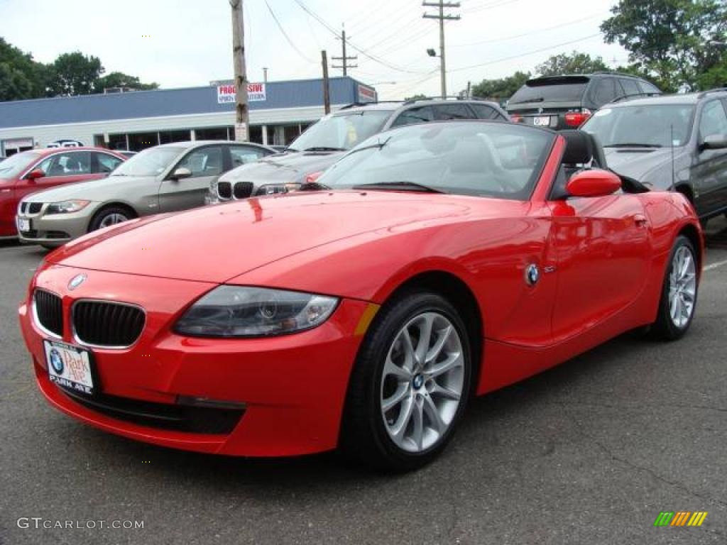 2007 Z4 3.0i Roadster - Bright Red / Black photo #6