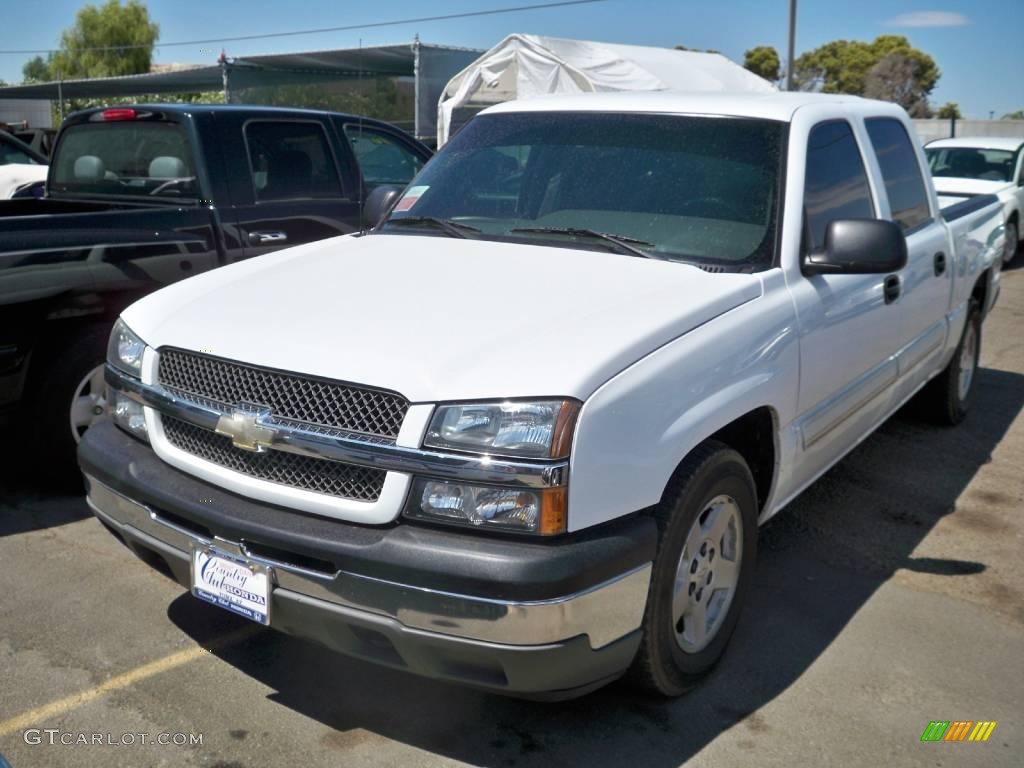 2005 Silverado 1500 LS Crew Cab - Summit White / Dark Charcoal photo #1