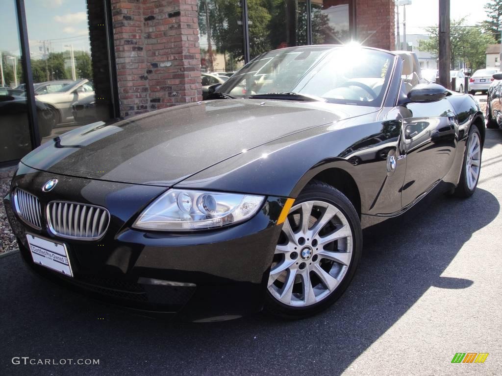 2006 Z4 3.0si Roadster - Black Sapphire Metallic / Beige photo #1
