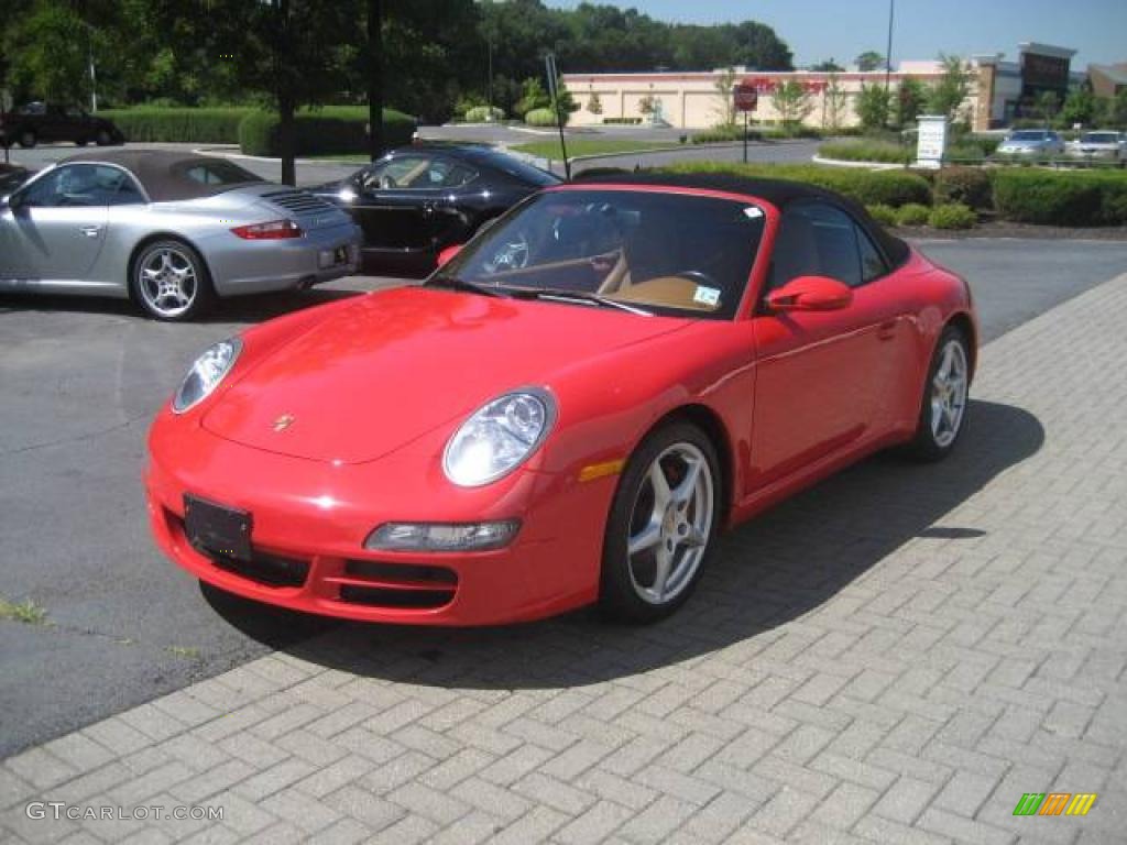 2006 911 Carrera Cabriolet - Guards Red / Natural Brown photo #2