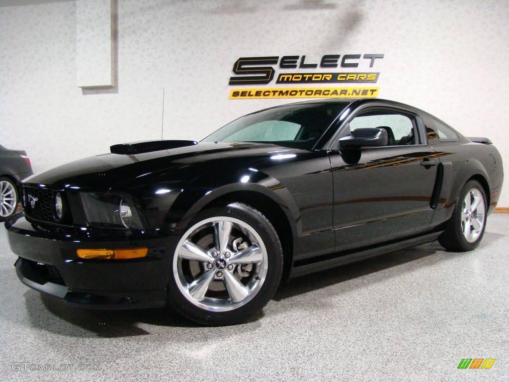 2008 Mustang GT Premium Coupe - Black / Charcoal Black/Dove photo #1