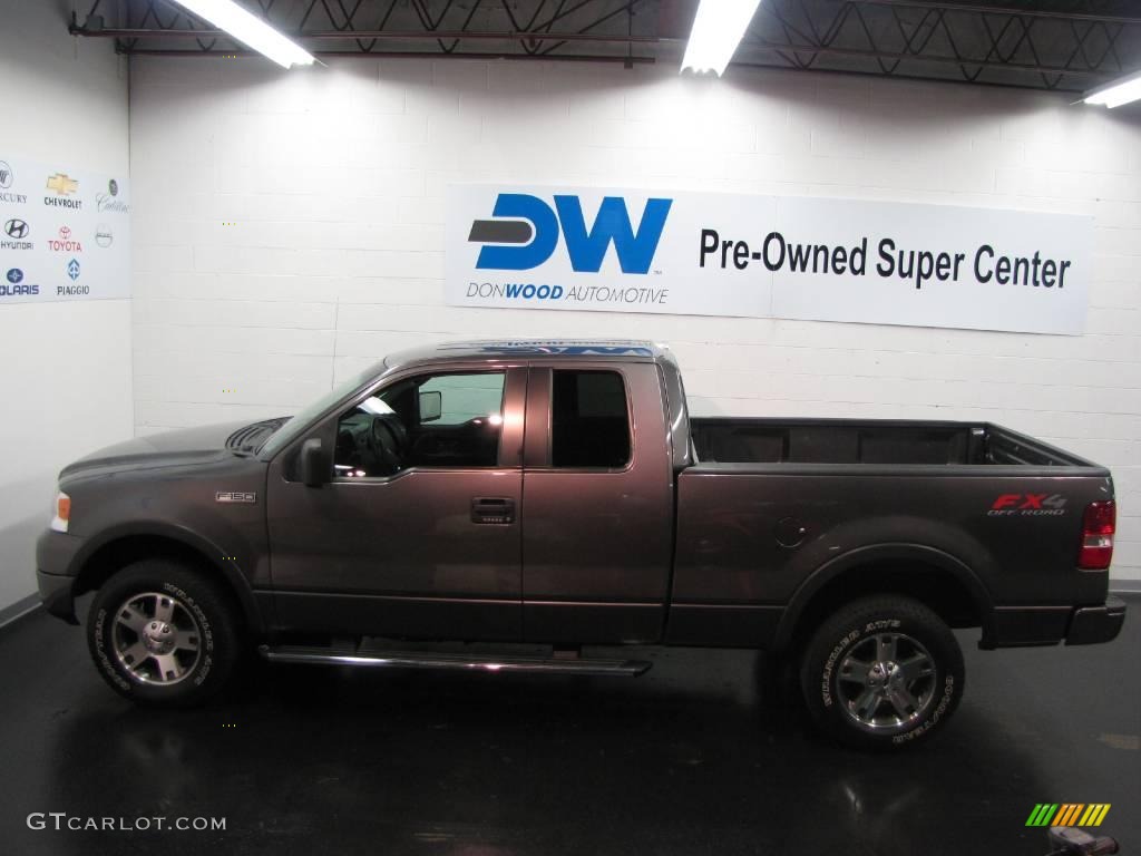 2005 F150 FX4 SuperCab 4x4 - Dark Shadow Grey Metallic / Black photo #5