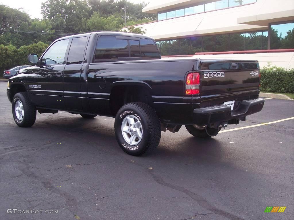 2000 Ram 1500 Sport Extended Cab 4x4 - Black / Mist Gray photo #6