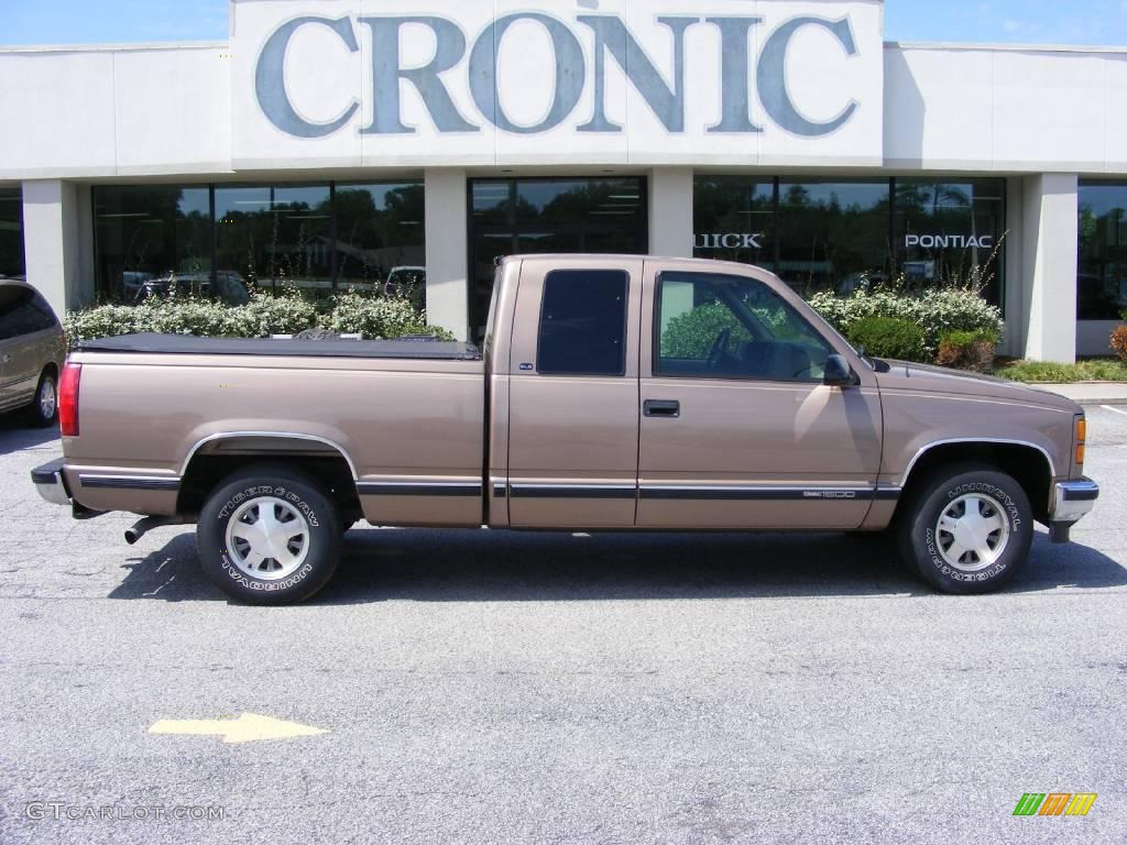 1997 Sierra 1500 SLE Extended Cab - Light Autumnwood Metallic / Neutral photo #1