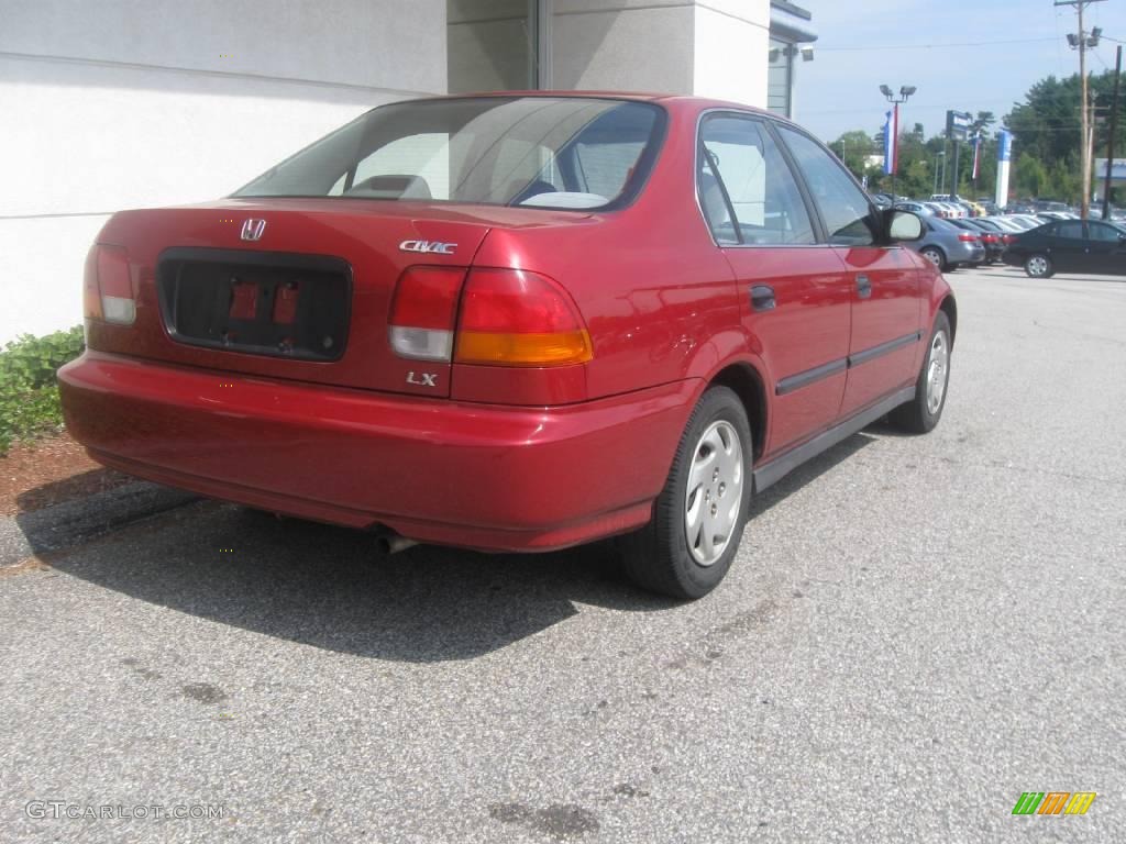 1997 Inza Red Pearl Honda Civic LX Sedan 17327278 Photo 3 GTCarLot
