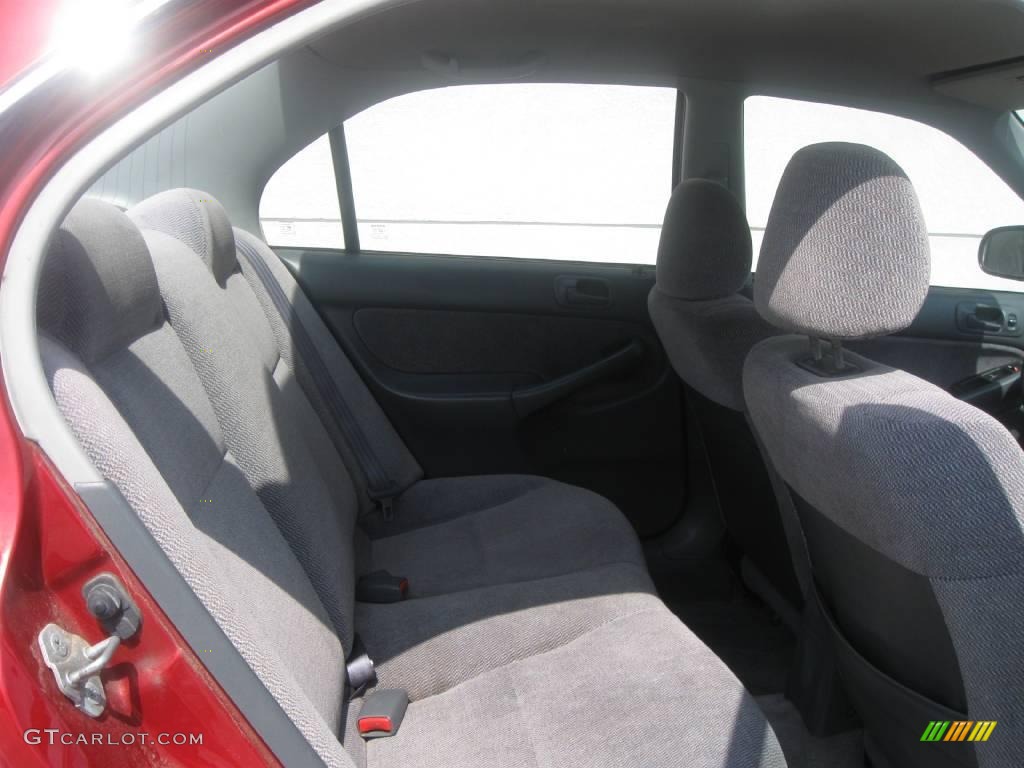 1997 Civic LX Sedan - Inza Red Pearl / Gray photo #4