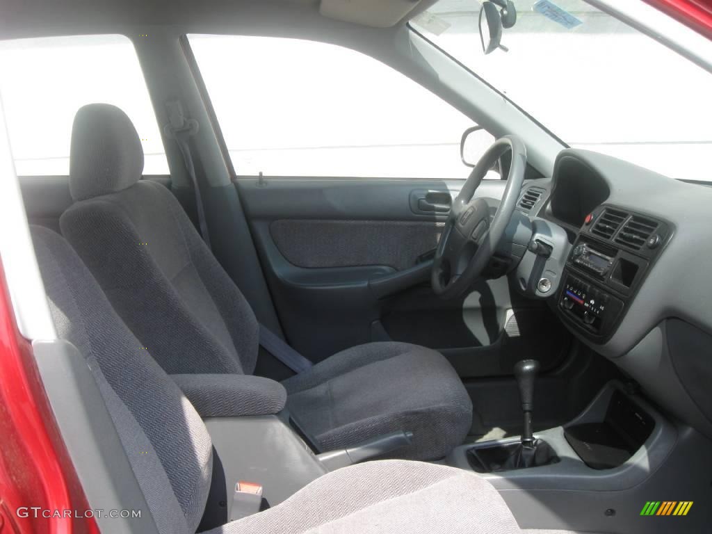1997 Civic LX Sedan - Inza Red Pearl / Gray photo #5