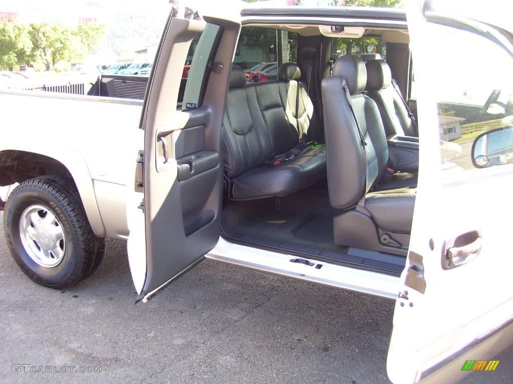 2003 Sierra 1500 SLT Extended Cab 4x4 - Summit White / Dark Pewter photo #22