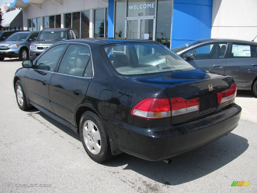 2002 Accord EX V6 Sedan - Nighthawk Black Pearl / Quartz Gray photo #4