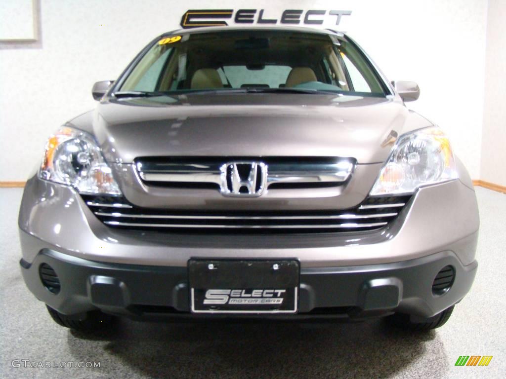 2009 CR-V EX-L 4WD - Urban Titanium Metallic / Ivory photo #15