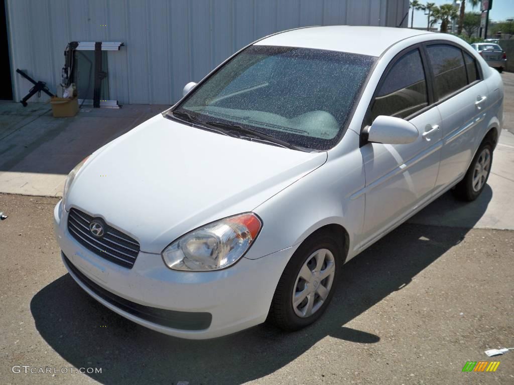 2006 Accent GLS Sedan - Nordic White / Gray photo #1