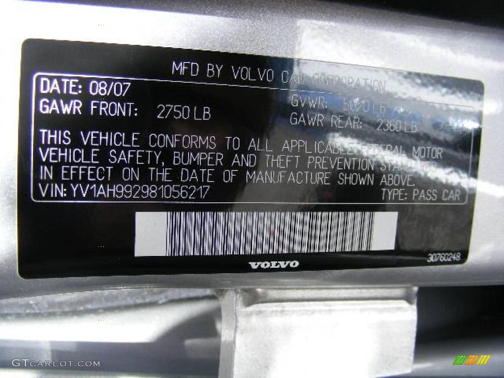 2008 S80 T6 AWD - Silver Metallic / Anthracite Black photo #32