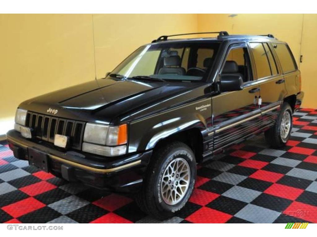 1994 Grand Cherokee Limited 4x4 - Black / Gray photo #3
