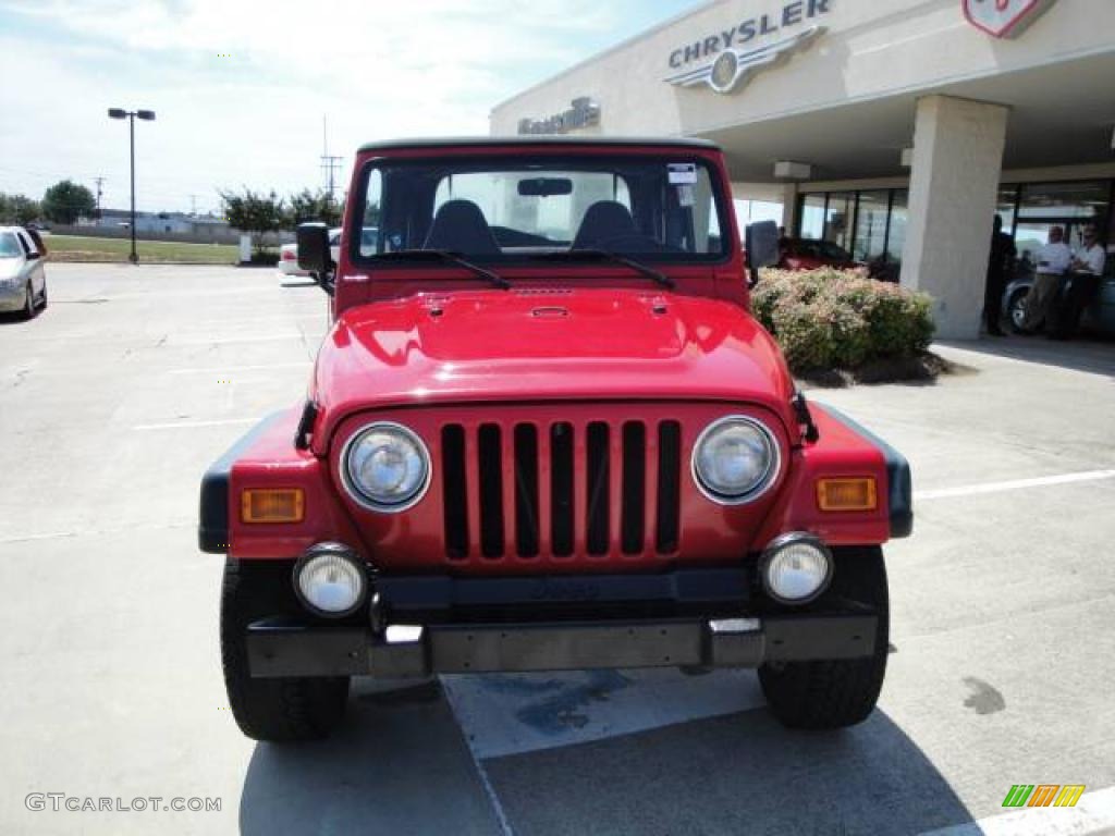 2000 Wrangler Sport 4x4 - Flame Red / Agate photo #8