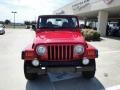 2000 Flame Red Jeep Wrangler Sport 4x4  photo #8