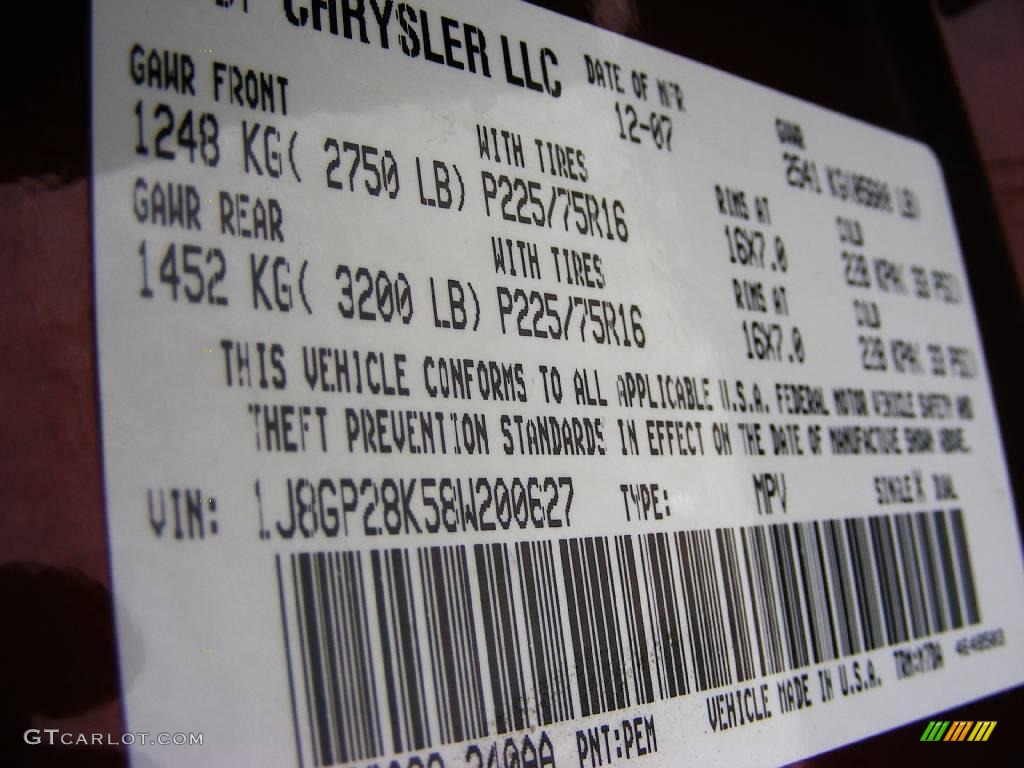 2008 Liberty Sport - Red Rock Crystal Pearl / Pastel Slate Gray photo #29