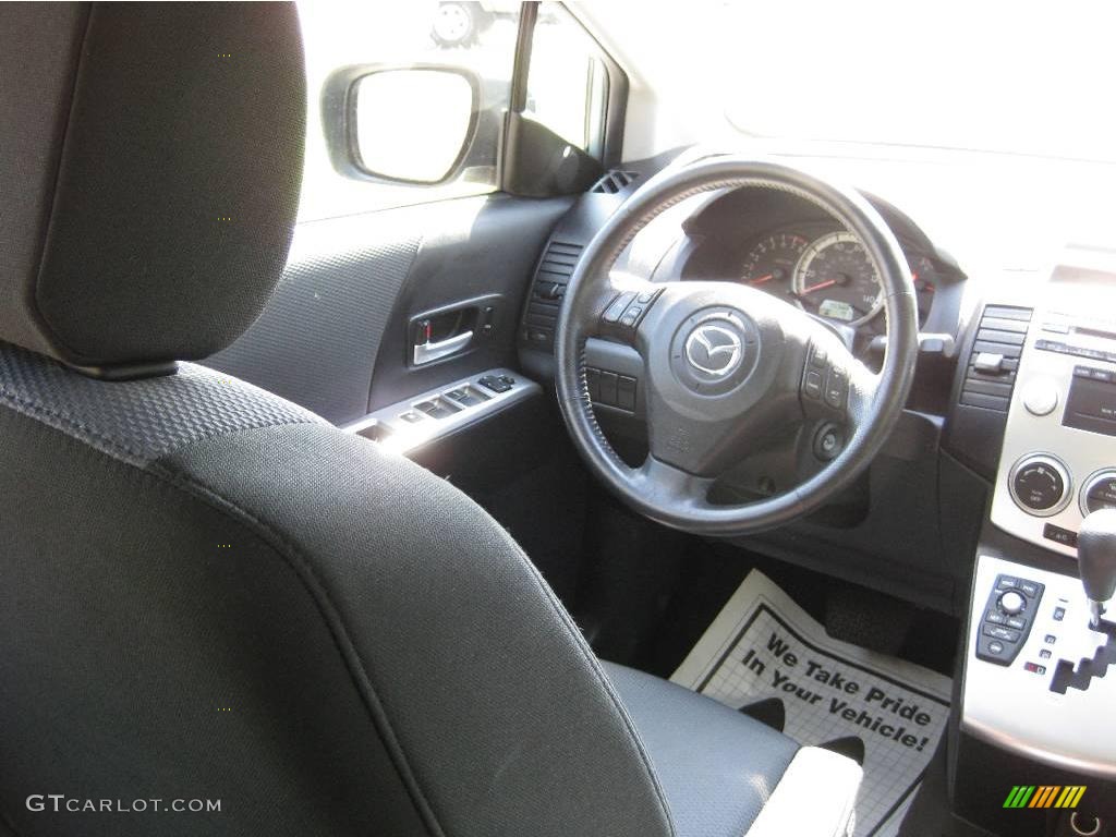 2006 MAZDA5 Sport - Stellar Silver Mica / Black photo #10