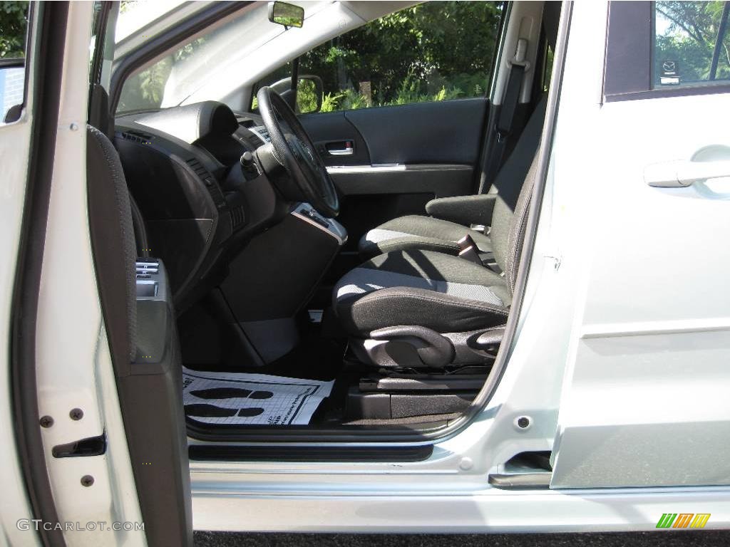 2006 MAZDA5 Sport - Stellar Silver Mica / Black photo #14