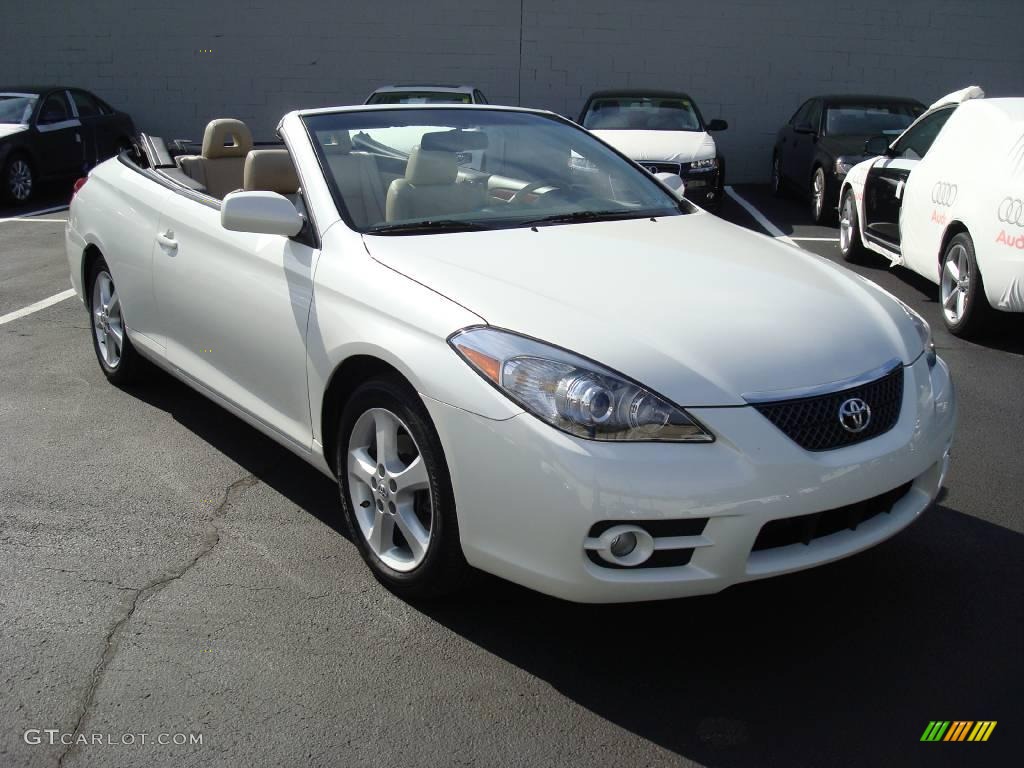 2007 Solara SLE V6 Convertible - Blizzard White Pearl / Ivory photo #4