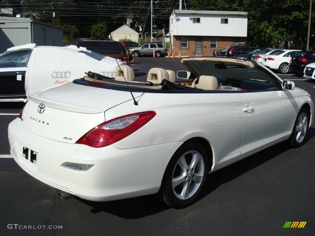 2007 Solara SLE V6 Convertible - Blizzard White Pearl / Ivory photo #7