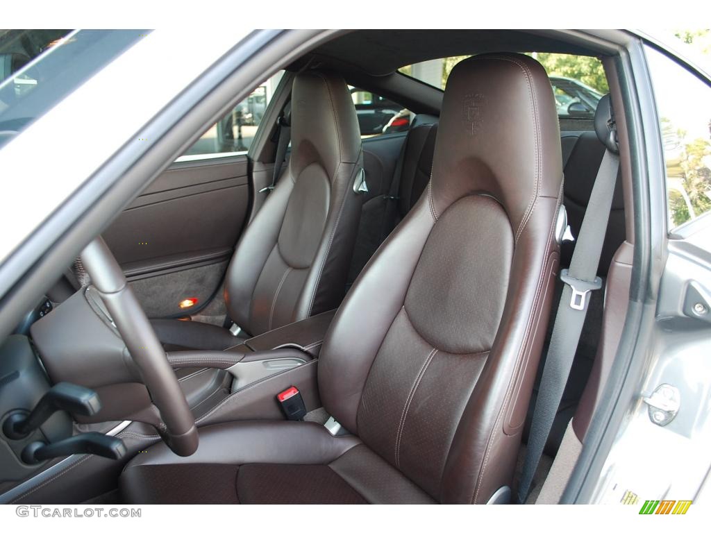 Natural Leather Cocoa Interior 2007 Porsche 911 Turbo Coupe Photo #17359114