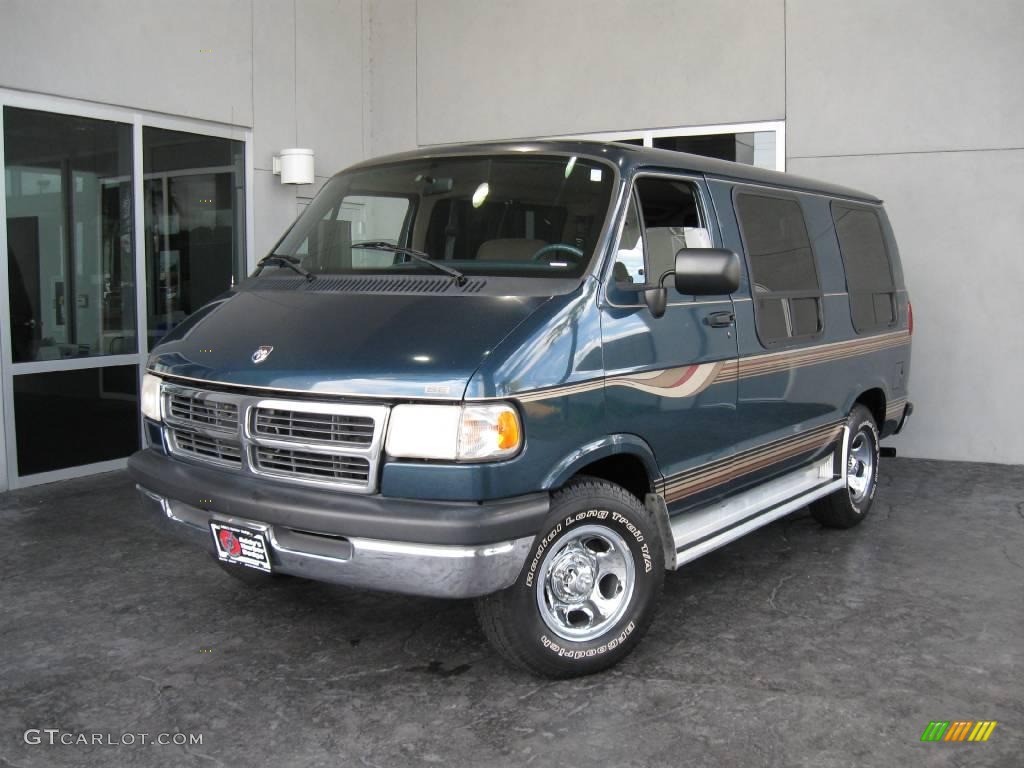 1996 Ram Van 2500 Passenger Conversion - Parade Blue Metallic / Blue/Beige photo #1